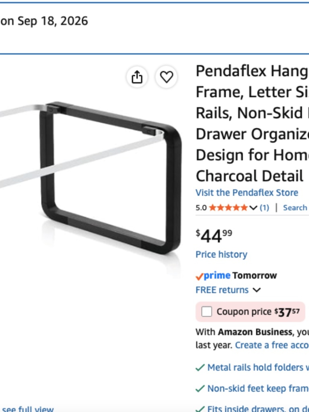 Hanging File Organizer - Picture 4 of 8